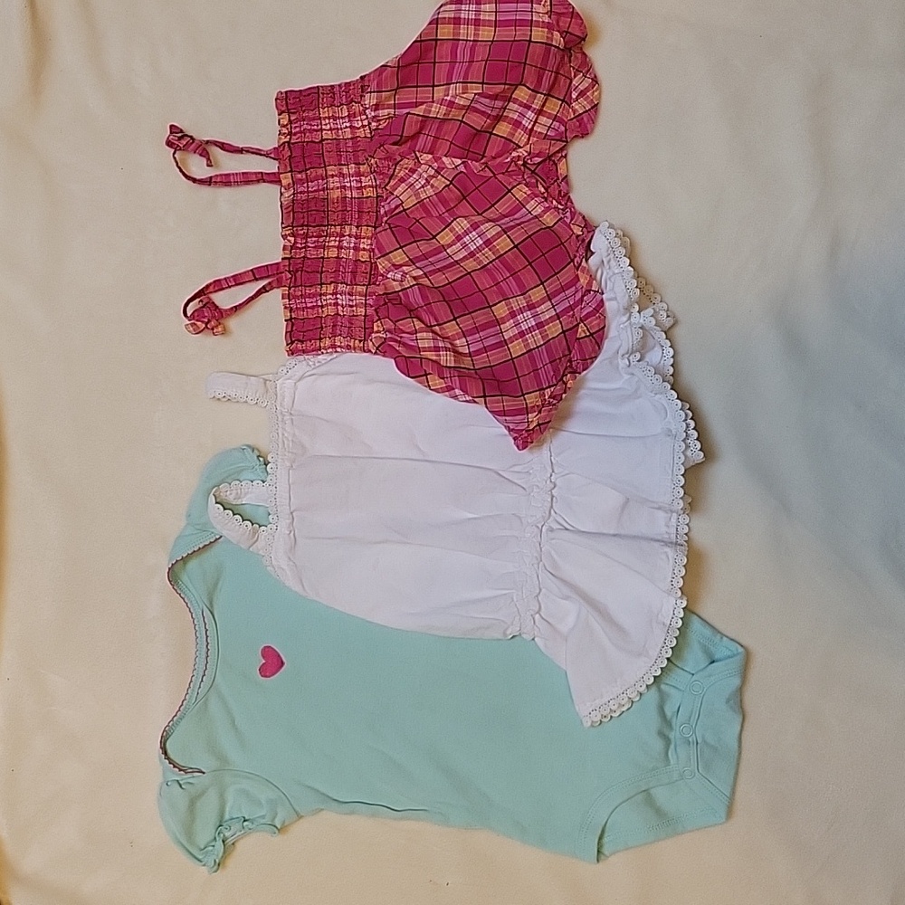Lot of three 12-18 Month Baby girls tops onesie